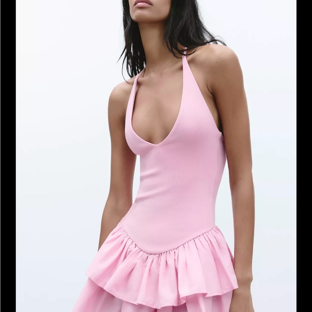 Zara Pink Mini Dress - Picture 2 of 4